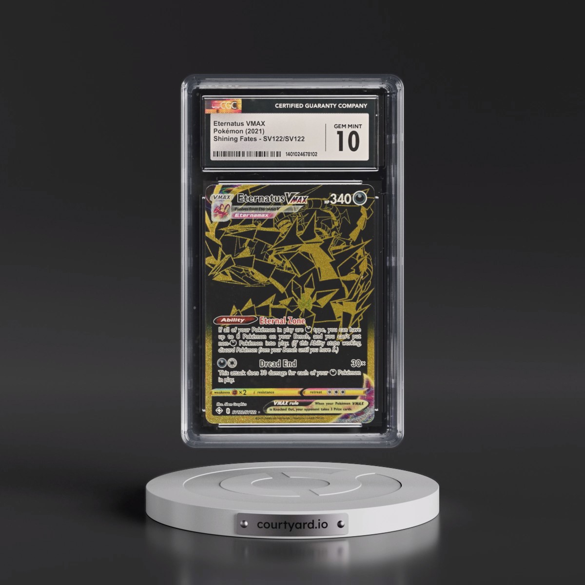 2021 Shining Fates #SV122/SV122 Eternatus VMAX - Shiny Vault Holo (CGC 10 GEM MINT)
