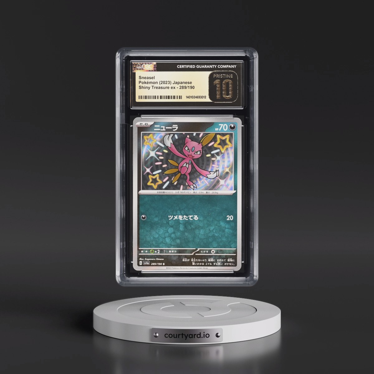2023 Shiny Treasure ex Sneasel - Shiny Rare Holo #289/190 CGC 10