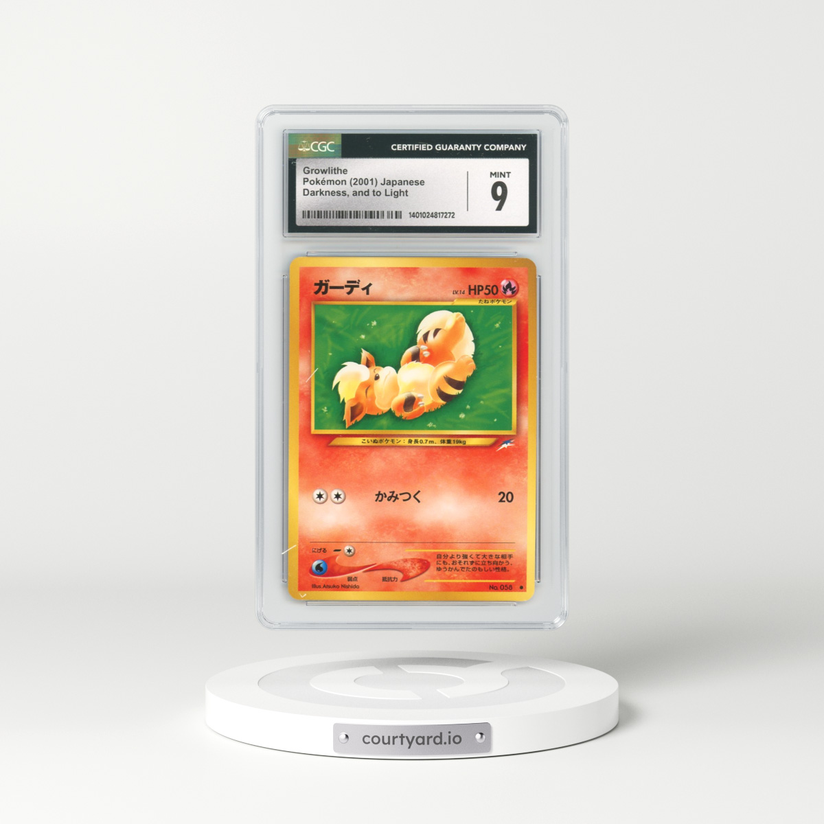 2001 Japanese Darkness and to Light Growlithe (CGC 9 MINT)