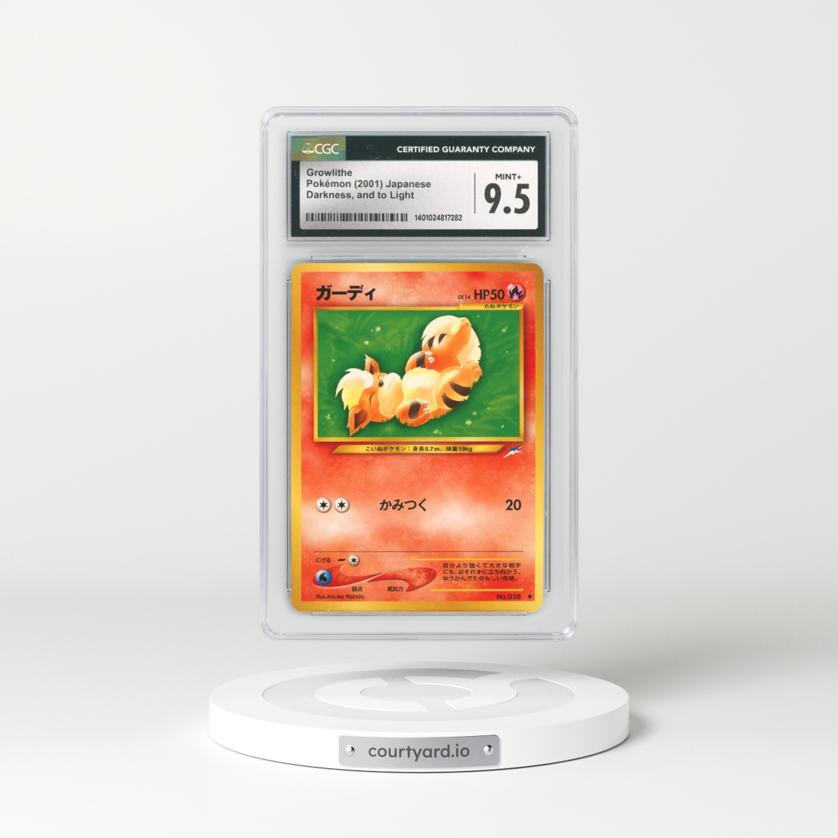2001 Japanese Darkness and to Light Growlithe (CGC 9.5 MINT+)