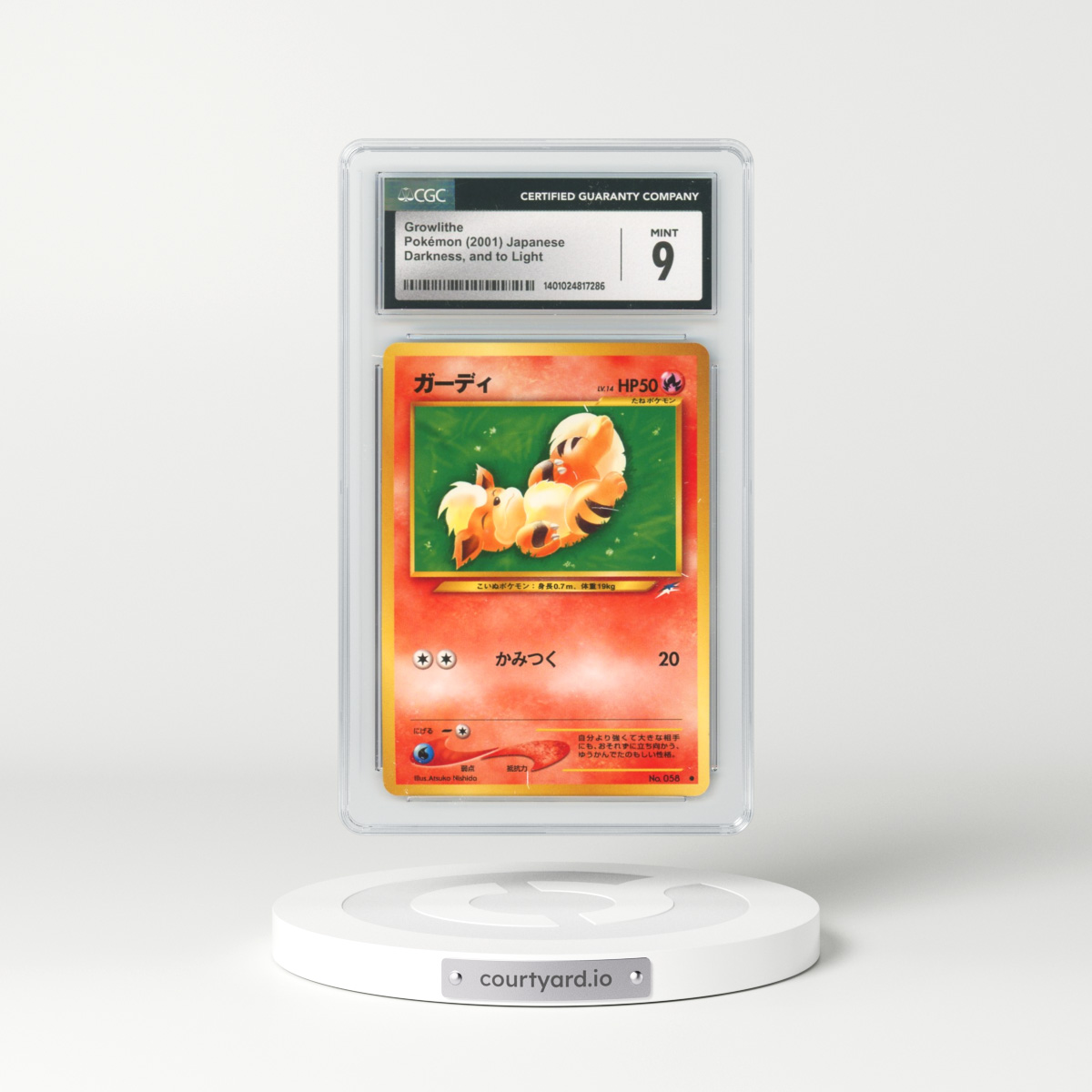 2001 Japanese Darkness and to Light Growlithe (CGC 9 MINT)