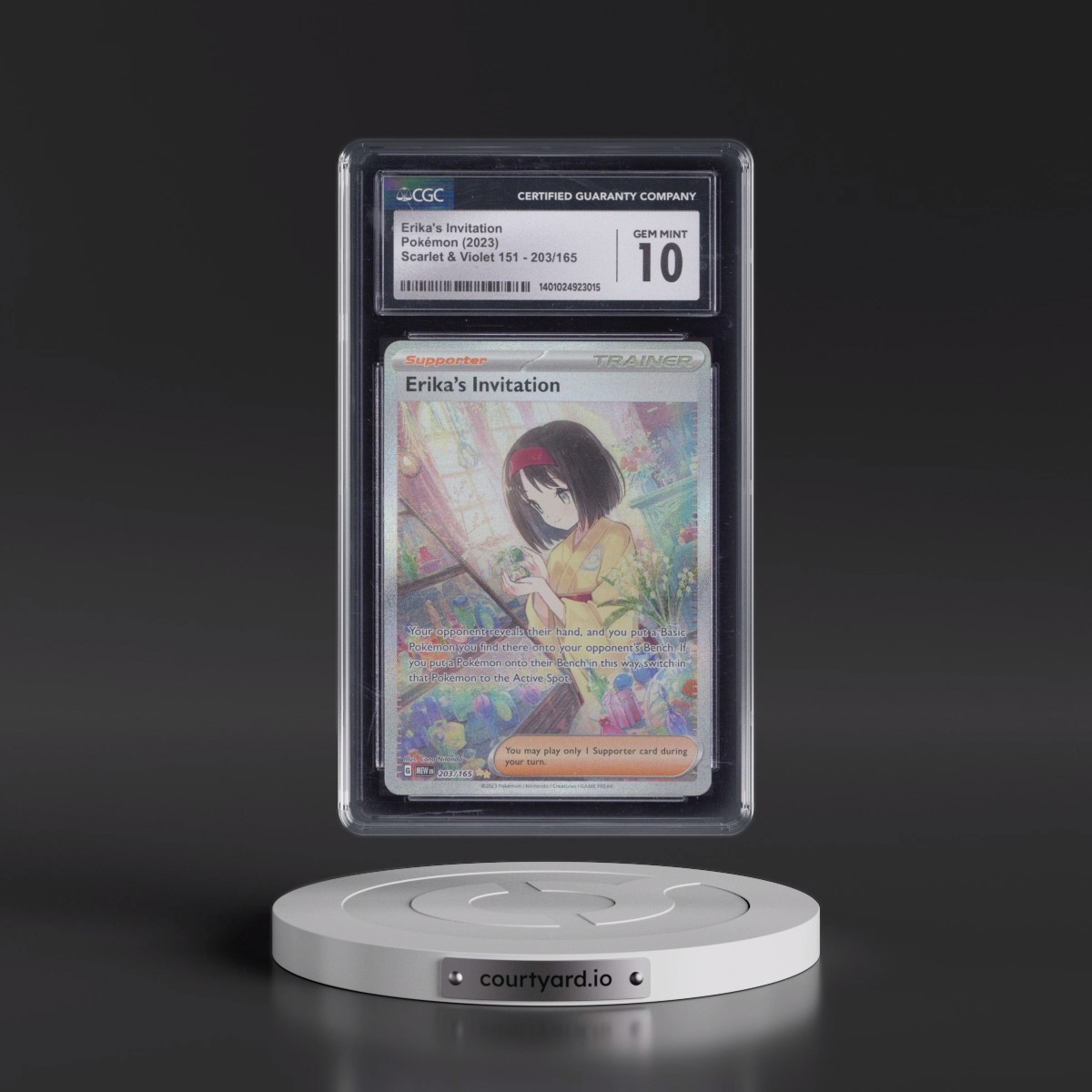 2023 Scarlet & Violet 151 - MEW EN Erika's Invitation - Special Illustration Rare (Holo) #203/165 CGC 10