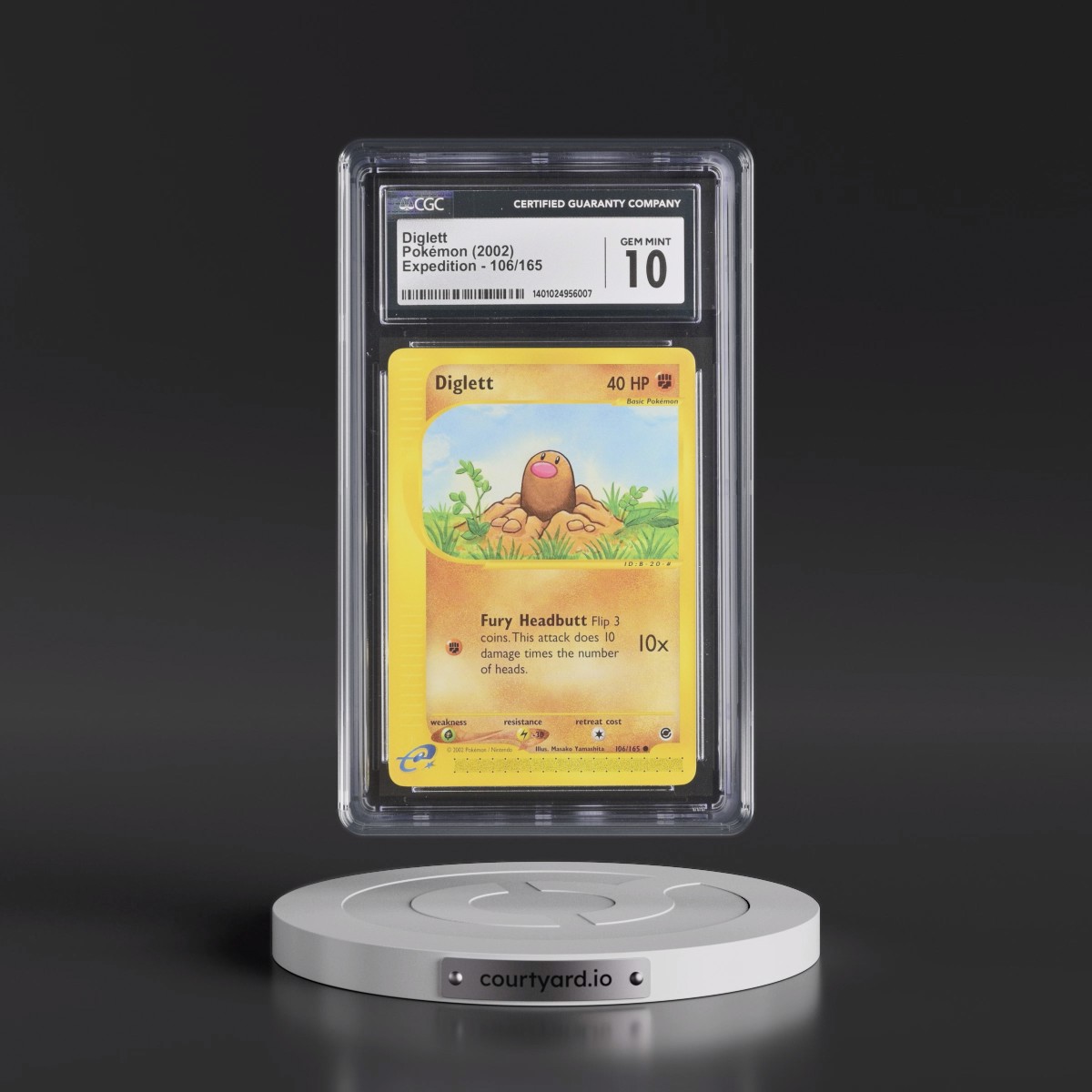 2002 Expedition #106/165 Diglett (CGC 10 GEM MINT)