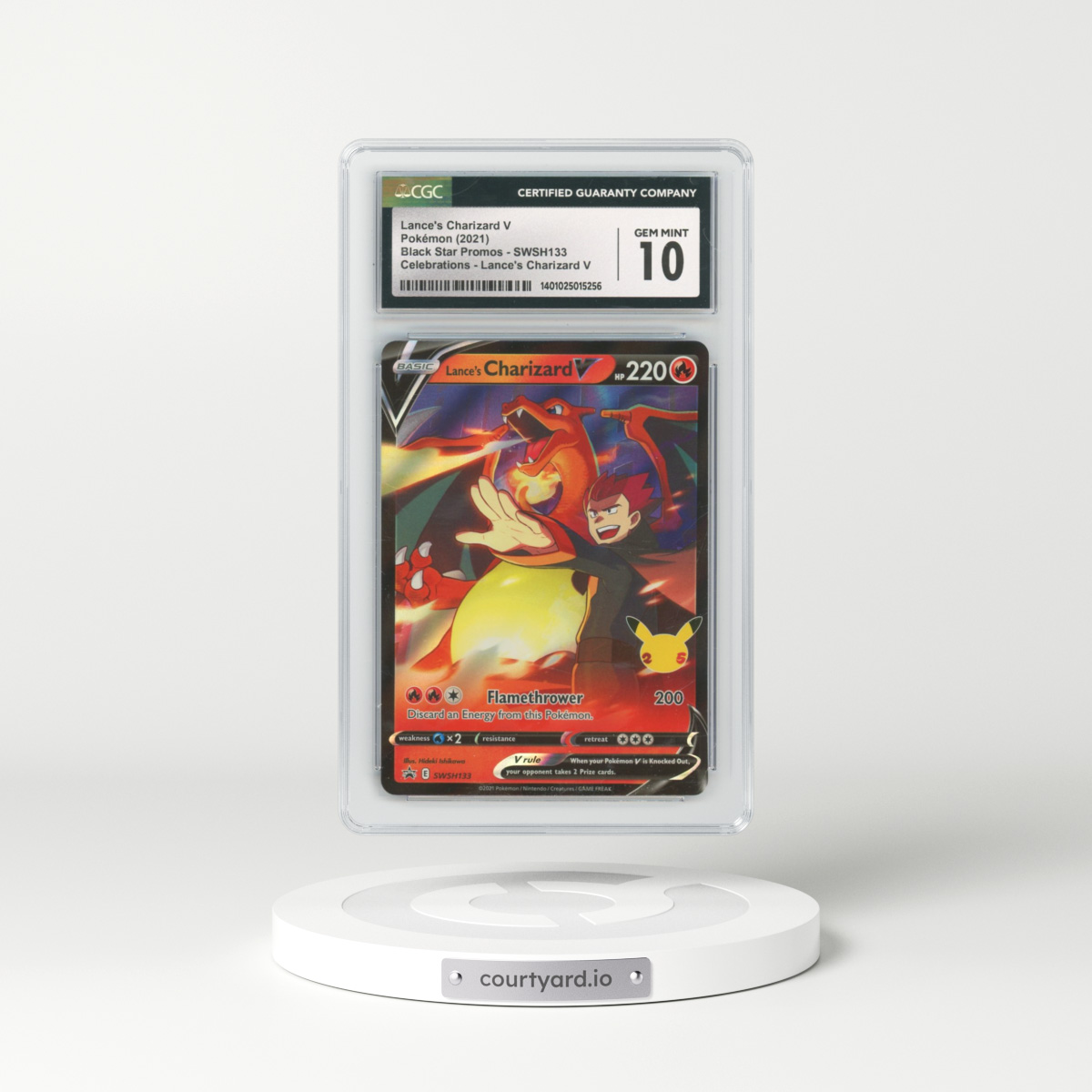 2017 Black Star Promos - Sword & Shield #133 Lance's Charizard V - Holo Celebrations Collection - Lance's Charizard V (CGC 10 GEM MINT)