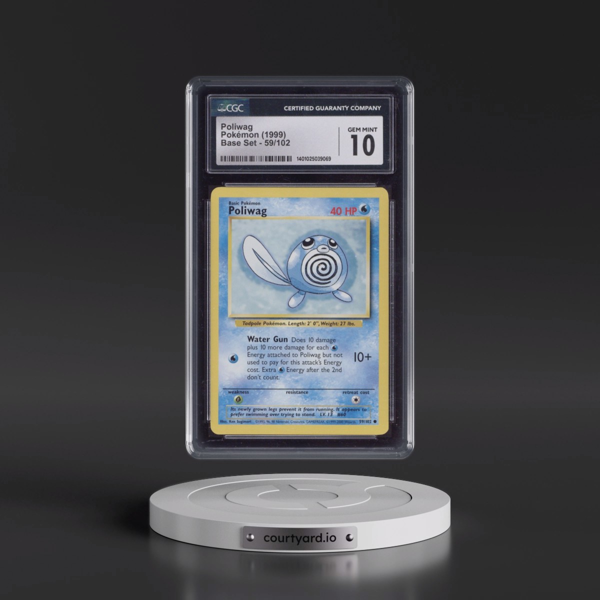 1999 Base Set #59/102 Poliwag (CGC 10 GEM MINT)