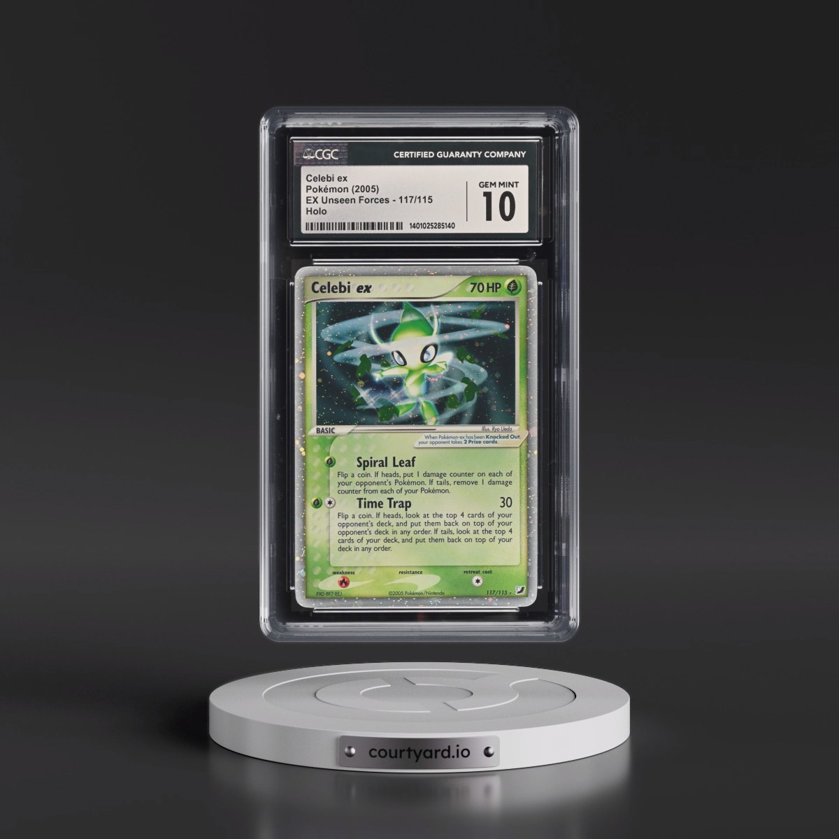 2005 EX Unseen Forces #117/115 Celebi ex - Holo (CGC 10 GEM MINT)