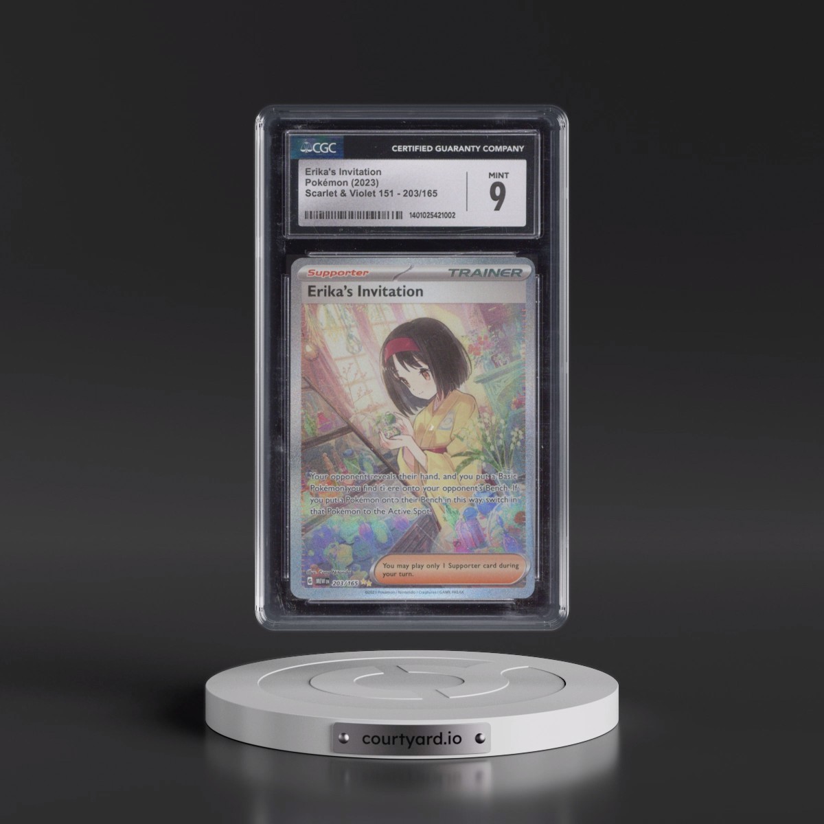 2023 Scarlet & Violet 151 - MEW EN #203/165 Erika's Invitation - Special Illustration Rare (Holo) (CGC 9 MINT)