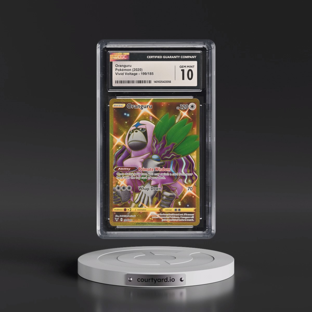 2020 Vivid Voltage #199/185 Oranguru - Secret Rare Holo (CGC 10 GEM MINT)