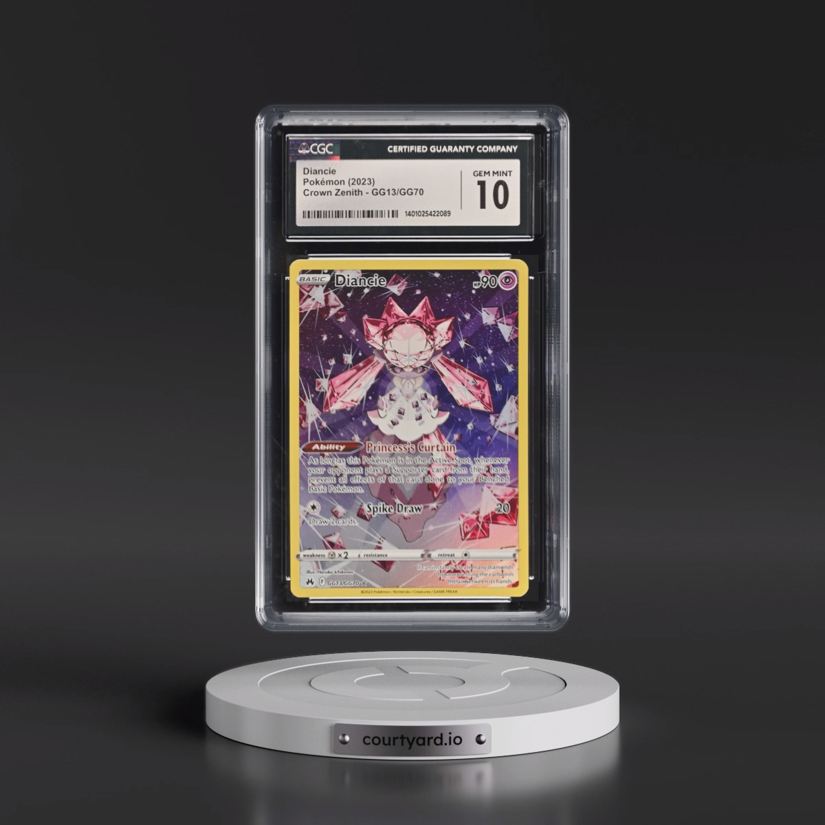2023 Crown Zenith #GG13/GG70 Diancie - Galarian Gallery Holo (CGC 10 GEM MINT)