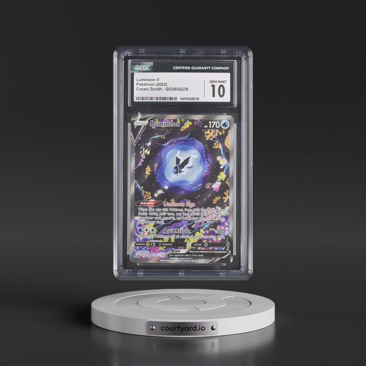 2023 Crown Zenith #GG39/GG70 Lumineon V - Galarian Gallery Holo (CGC 10 GEM MINT)
