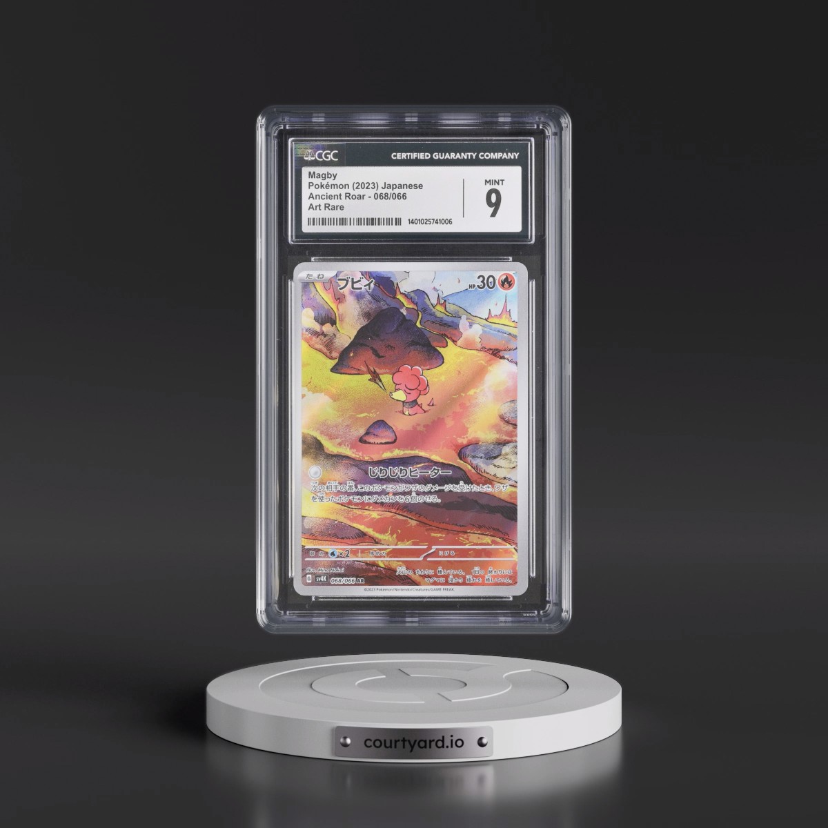 2023 Pokémon Sv4k-Ancient Roar #068 Magby - Art Rare (CGC 9 MINT)