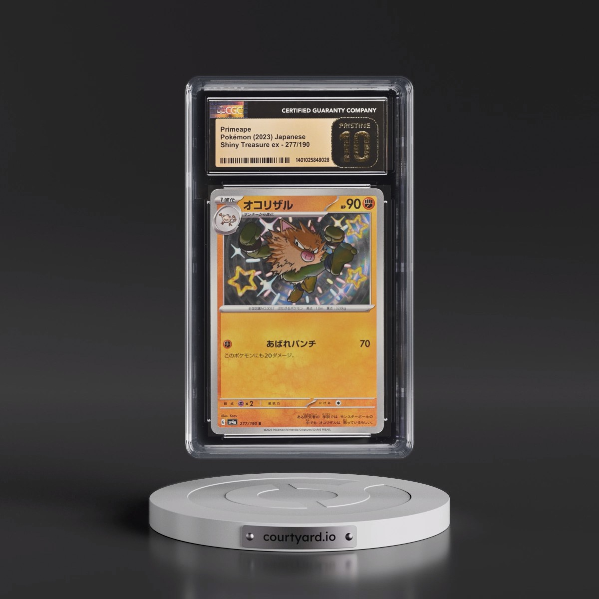 2023 Shiny Treasure ex Primeape - Shiny Rare Holo #277/190 CGC 10