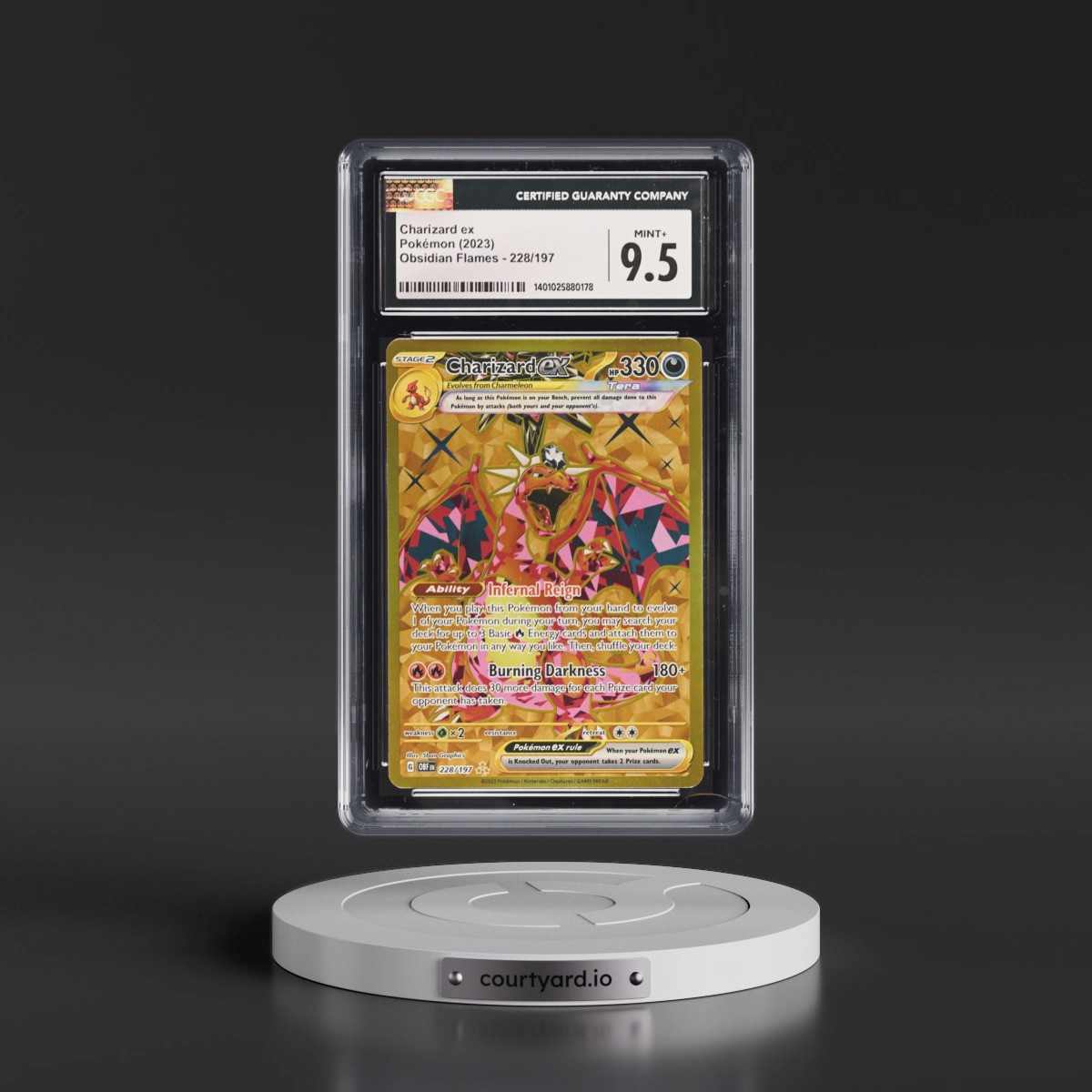 2023 Obsidian Flames - OBF EN #228/197 Charizard ex - Hyper Rare Holo (CGC 9.5 MINT+)