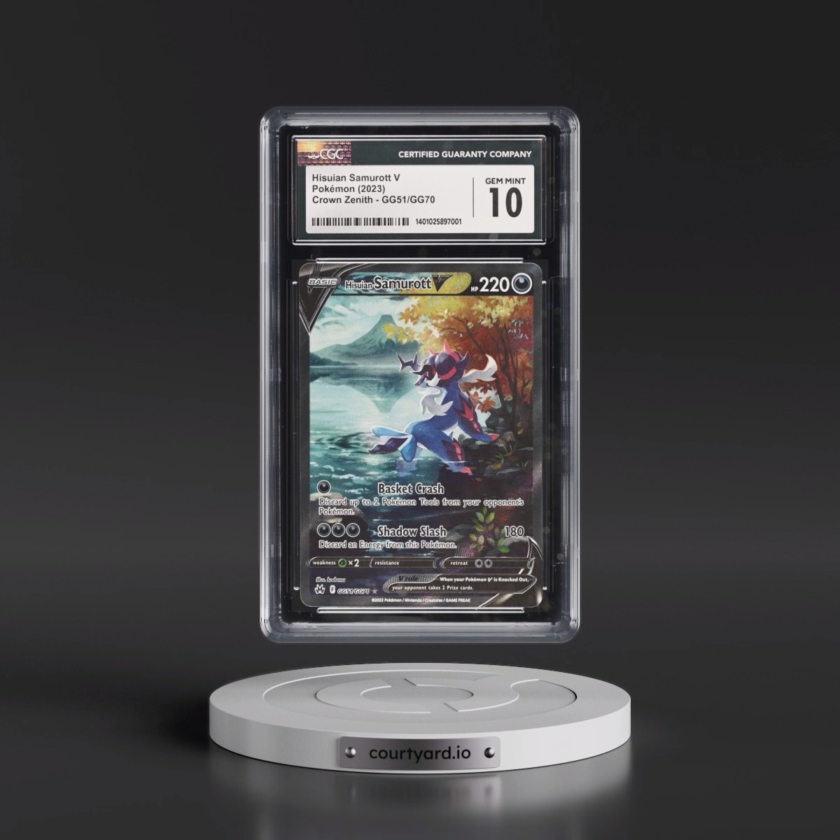2023 Crown Zenith #GG51/GG70 Hisuian Samurott V - Galarian Gallery Holo (CGC 10 GEM MINT)