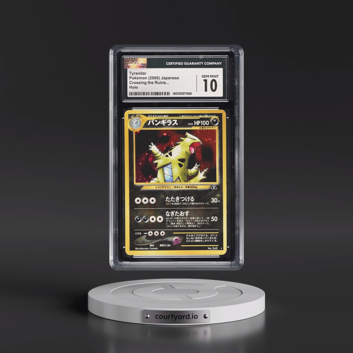 2000 Crossing the Ruins Tyranitar - Holo CGC 10