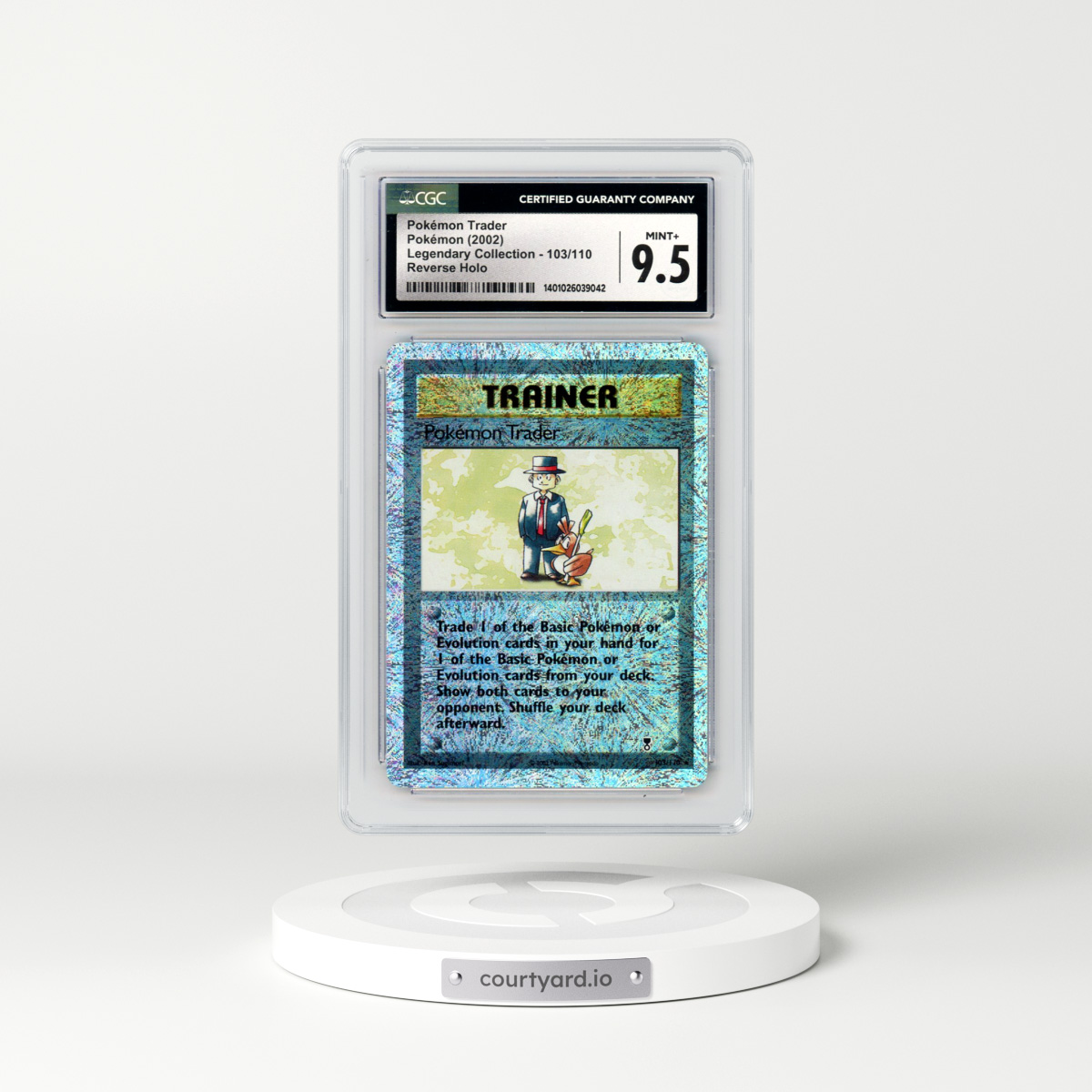 2002 Legendary Collection #103/110 Pokémon Trader - Reverse Holo (CGC 9.5 MINT+)