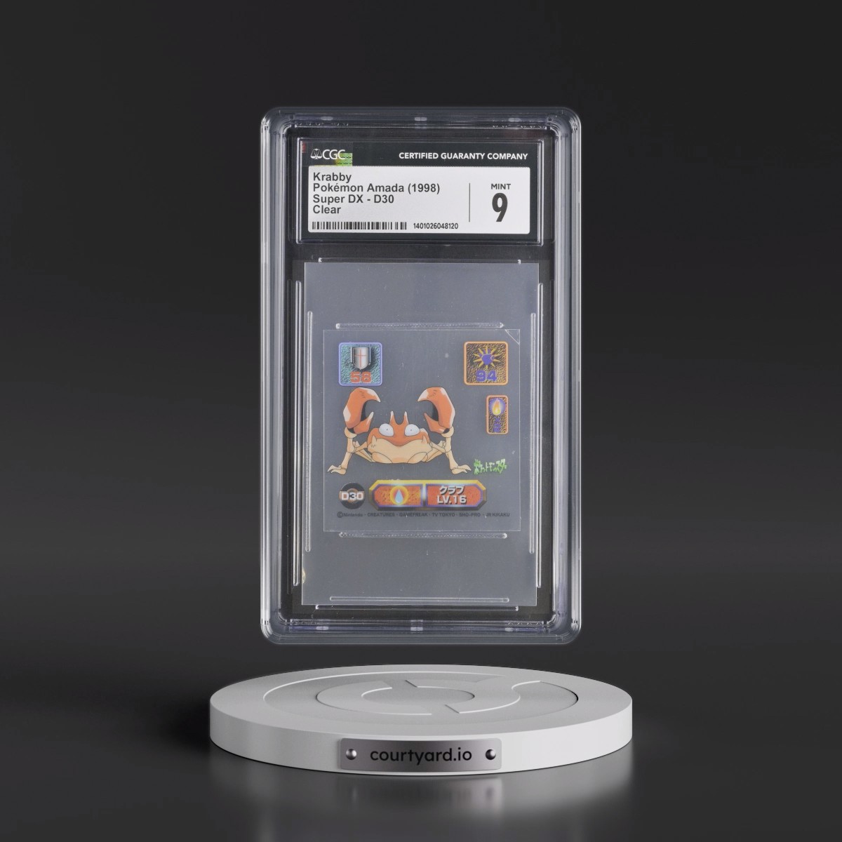 1998 Super DX (1998) #D30 Krabby - Clear (CGC 9 MINT)