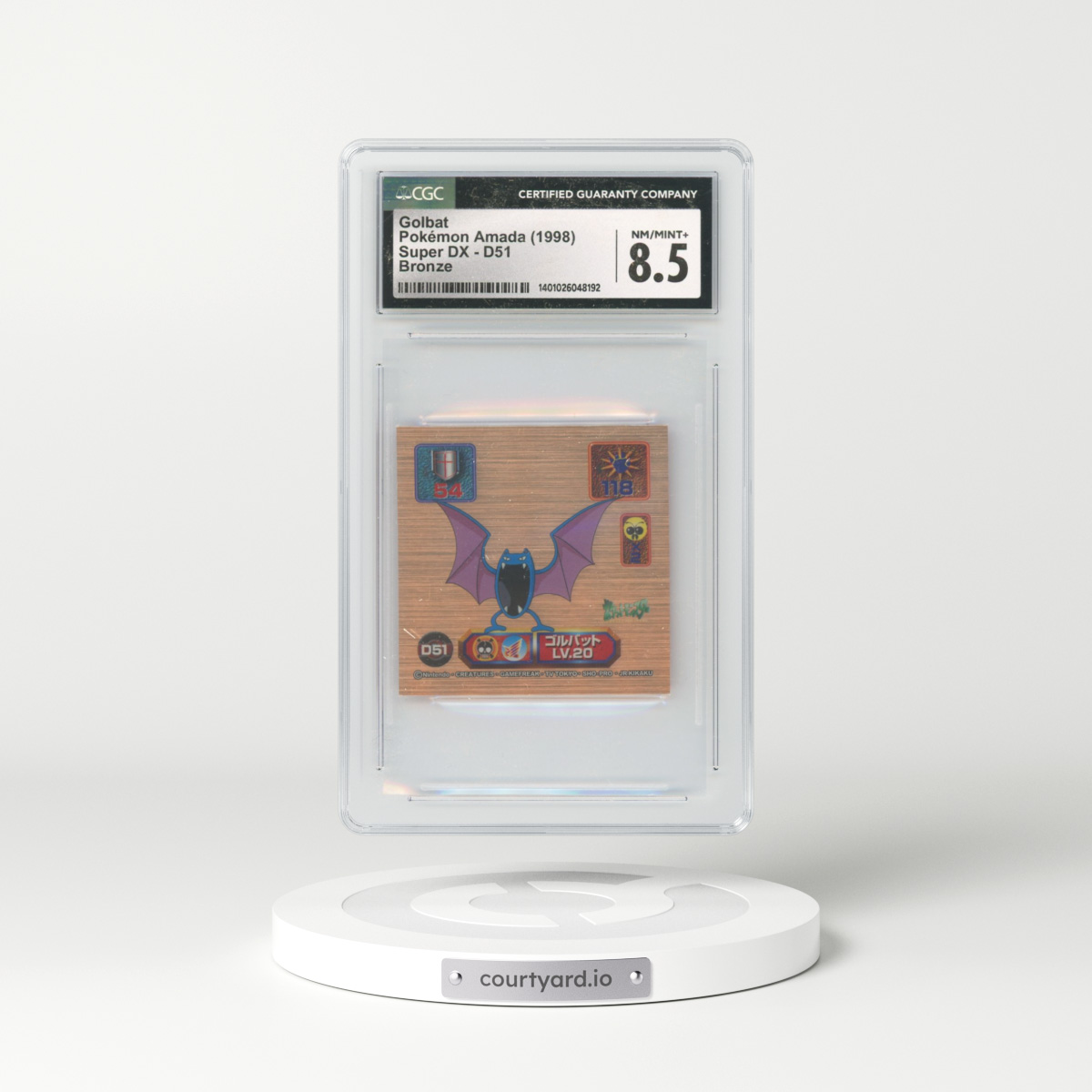 1998 Japanese Super DX (1998) #D51 Golbat - Bronze (CGC 8.5 NM-MT+)