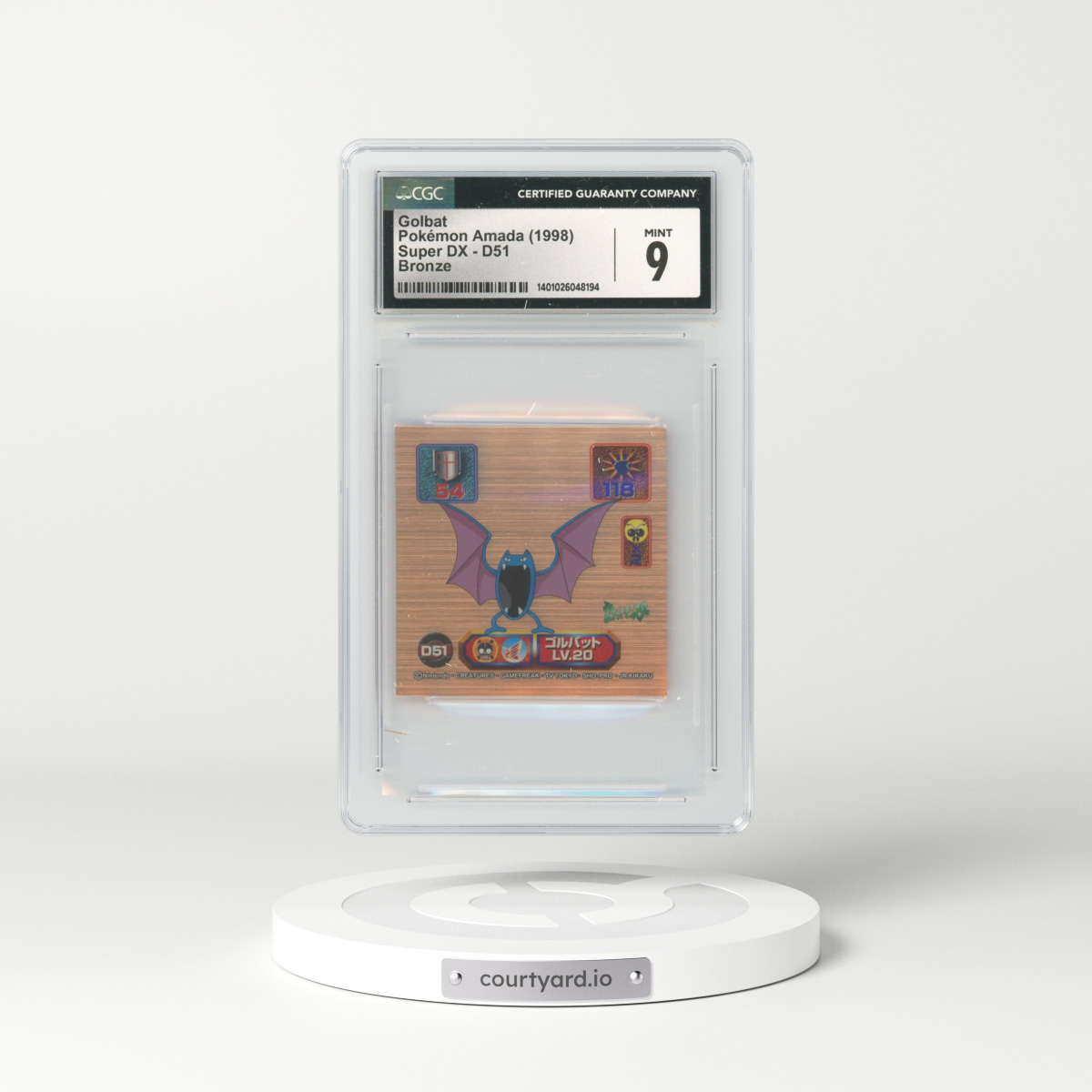 1998 Japanese Super DX (1998) #D51 Golbat - Bronze (CGC 9 MINT)