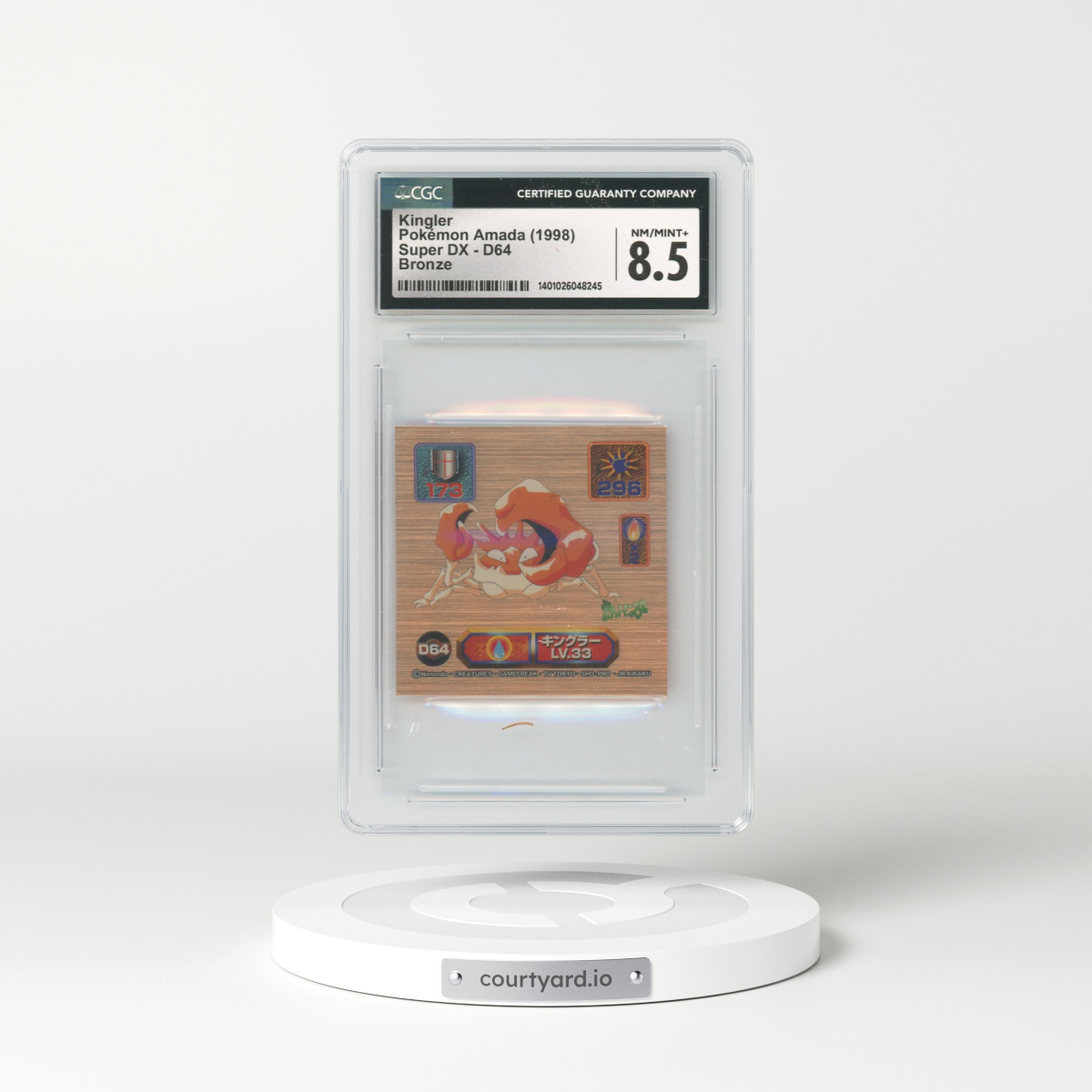 1998 Japanese Super DX (1998) #D64 Kingler - Bronze (CGC 8.5 NM-MT+)