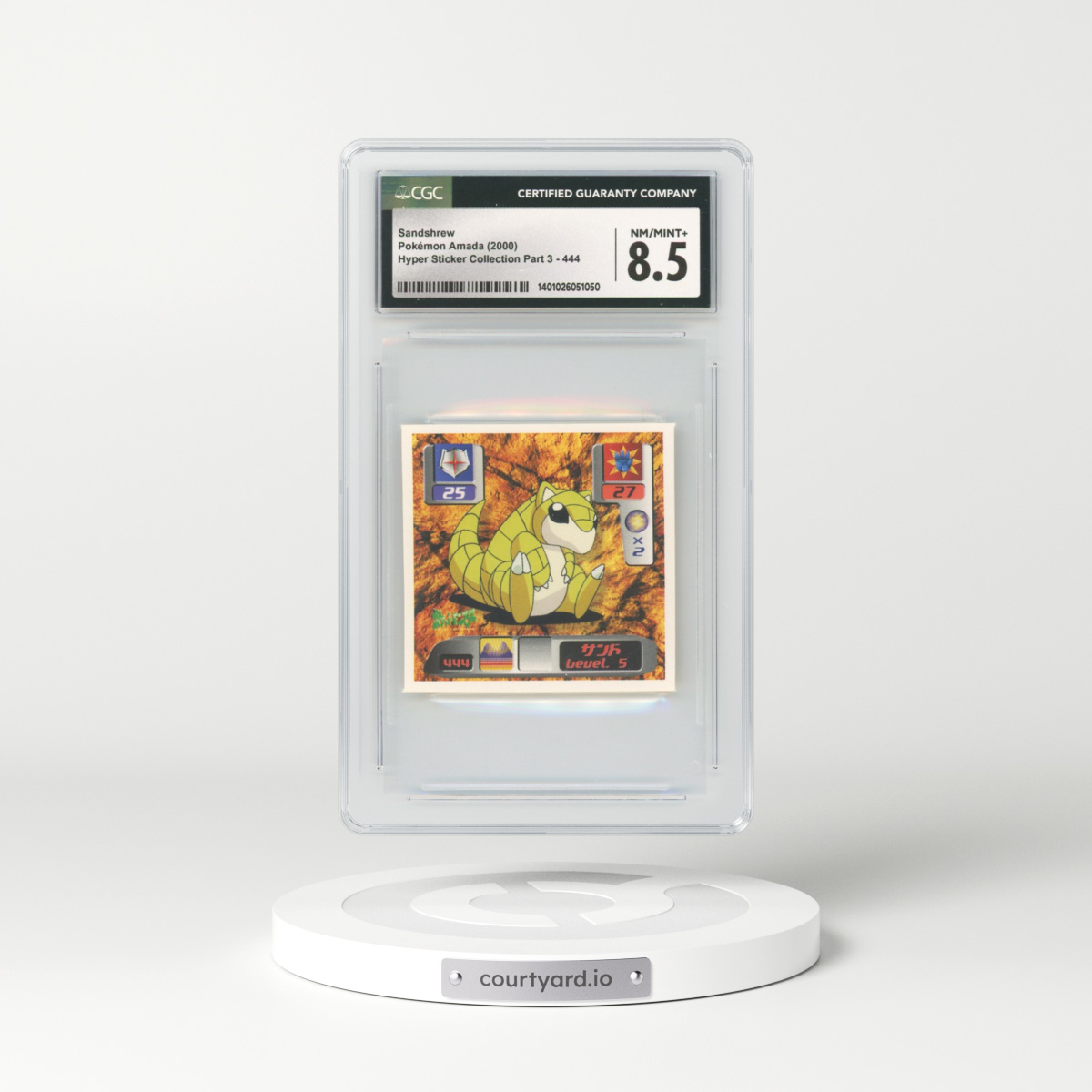 2000 Japanese Amada Sticker Collection #444 Sandshrew (CGC 8.5 NM-MT+)