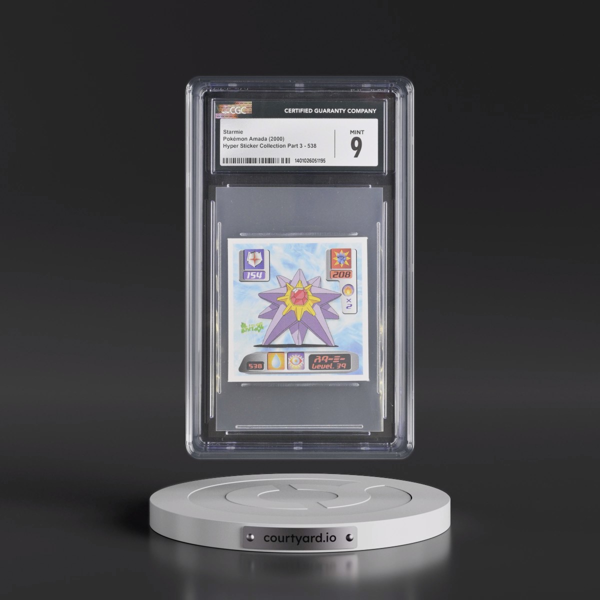 2000 Hyper Sticker Collection Part 3 (2000) #538 Starmie (CGC 9 MINT)