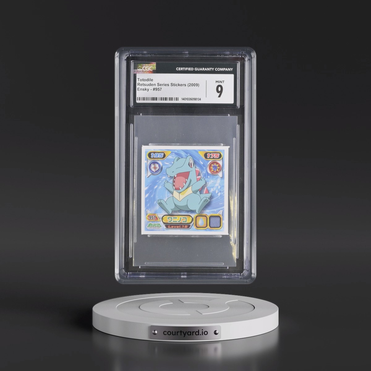 2009 Retsuden Series Stickers (2009) - Japanese #957 Totodile (CGC 9 MINT)