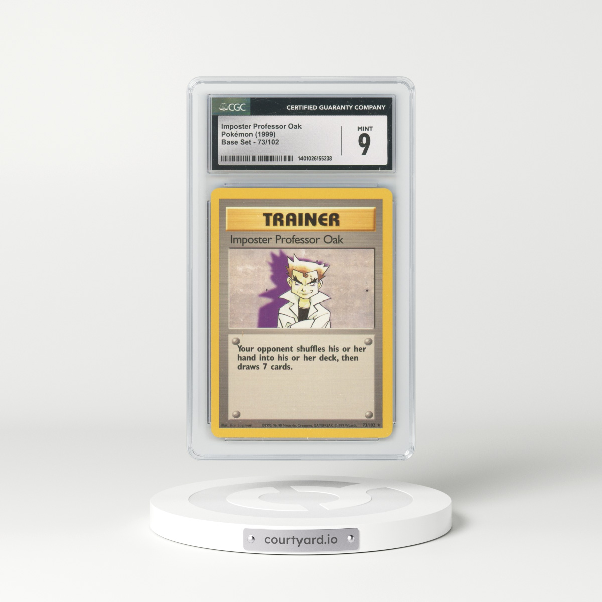 1999 Base Set #73/102 Imposter Professor Oak (CGC 9 MINT)
