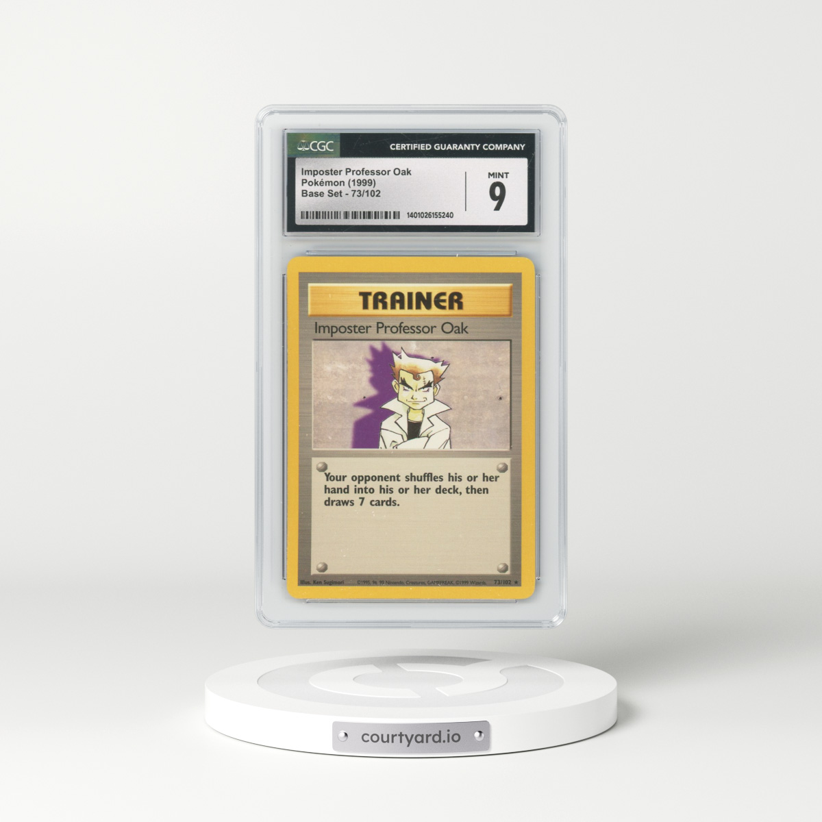 1999 Base Set #73/102 Imposter Professor Oak (CGC 9 MINT)