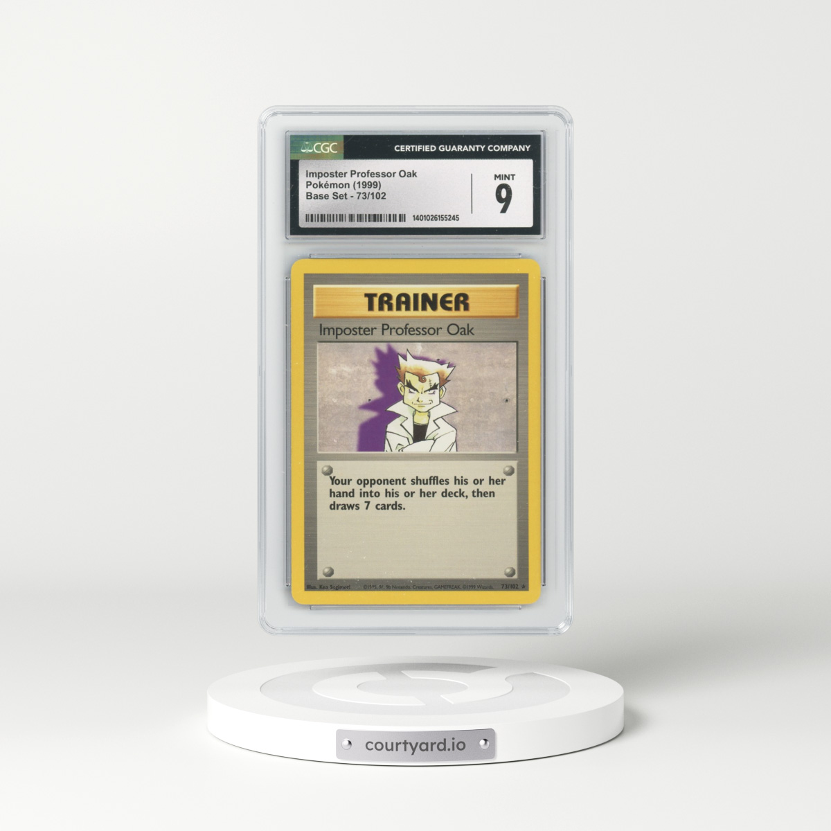1999 Base Set #73/102 Imposter Professor Oak (CGC 9 MINT)