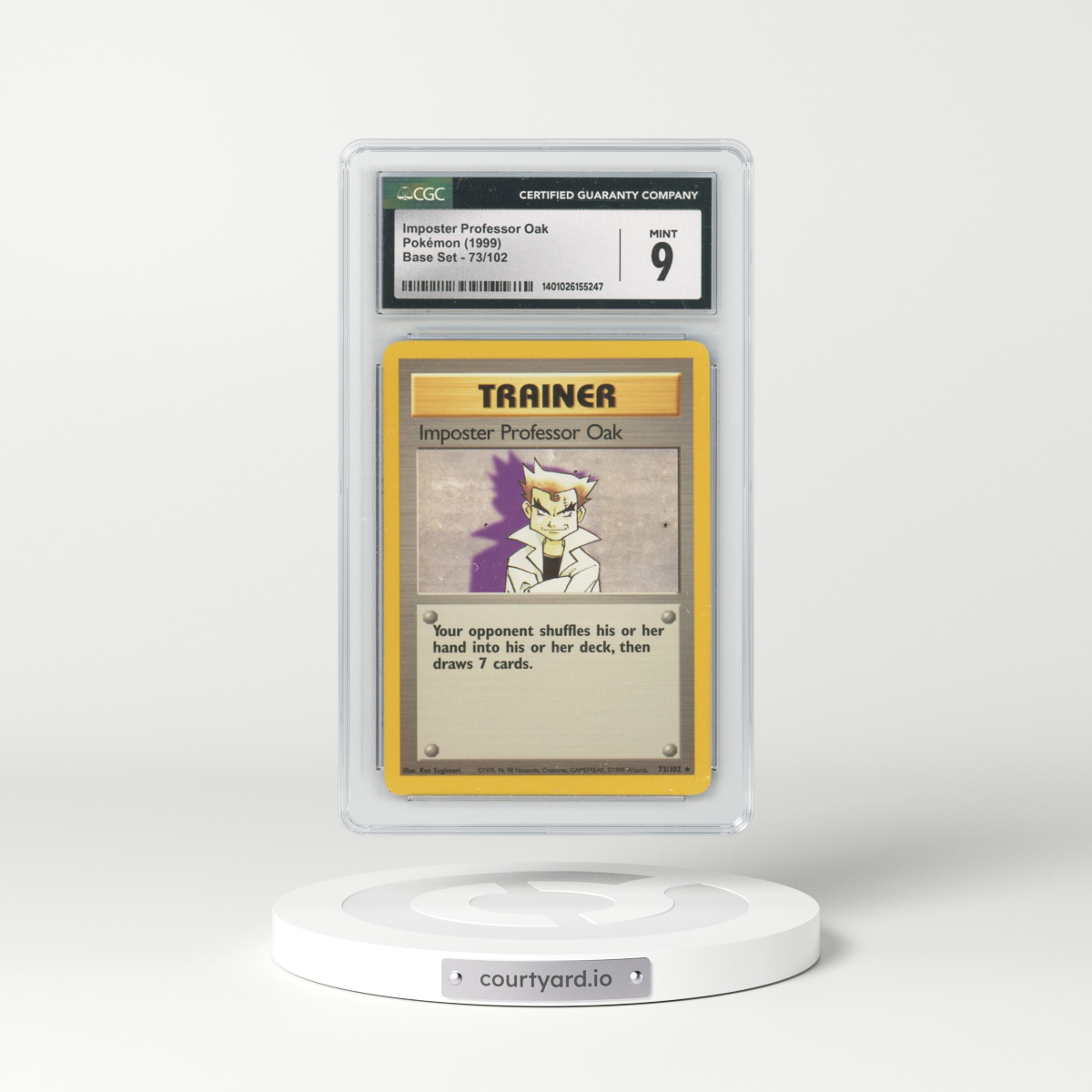 1999 Base Set #73/102 Imposter Professor Oak (CGC 9 MINT)