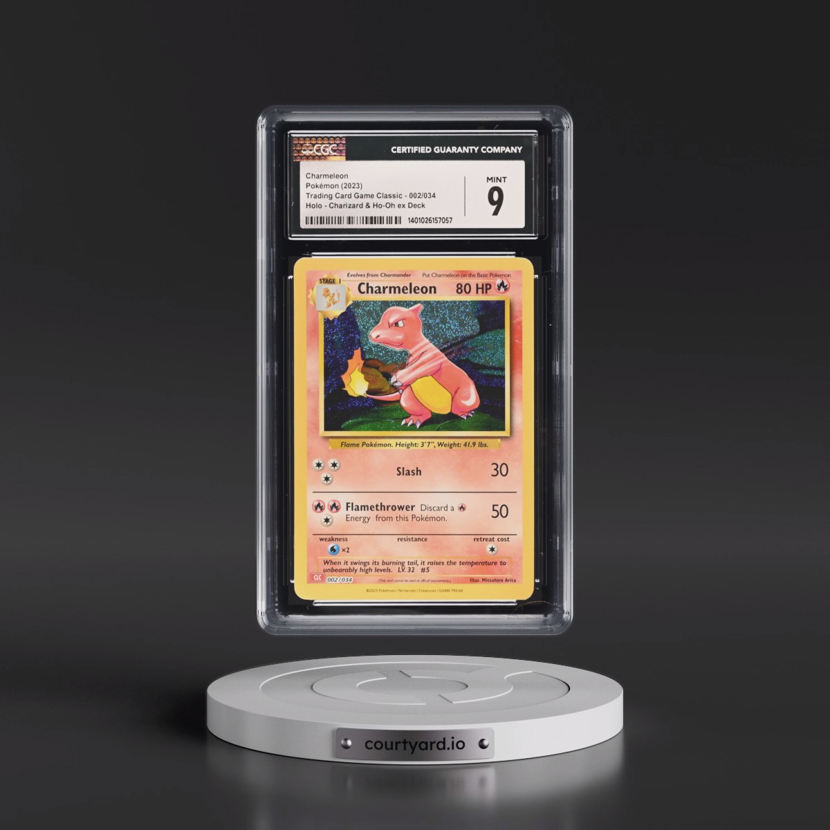2023 Trading Card Game Classic - CLV, CLC, CLB #002/034 Charmeleon - Charizard & Ho-Oh ex Deck - CLC Holo (CGC 9 MINT)
