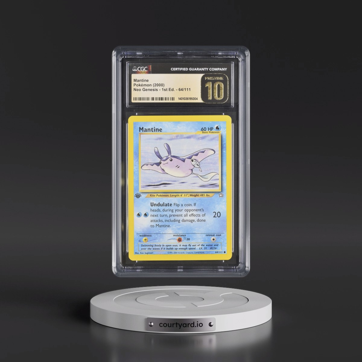 2000 Neo Genesis Mantine - 1st Edition #64/111 CGC 10