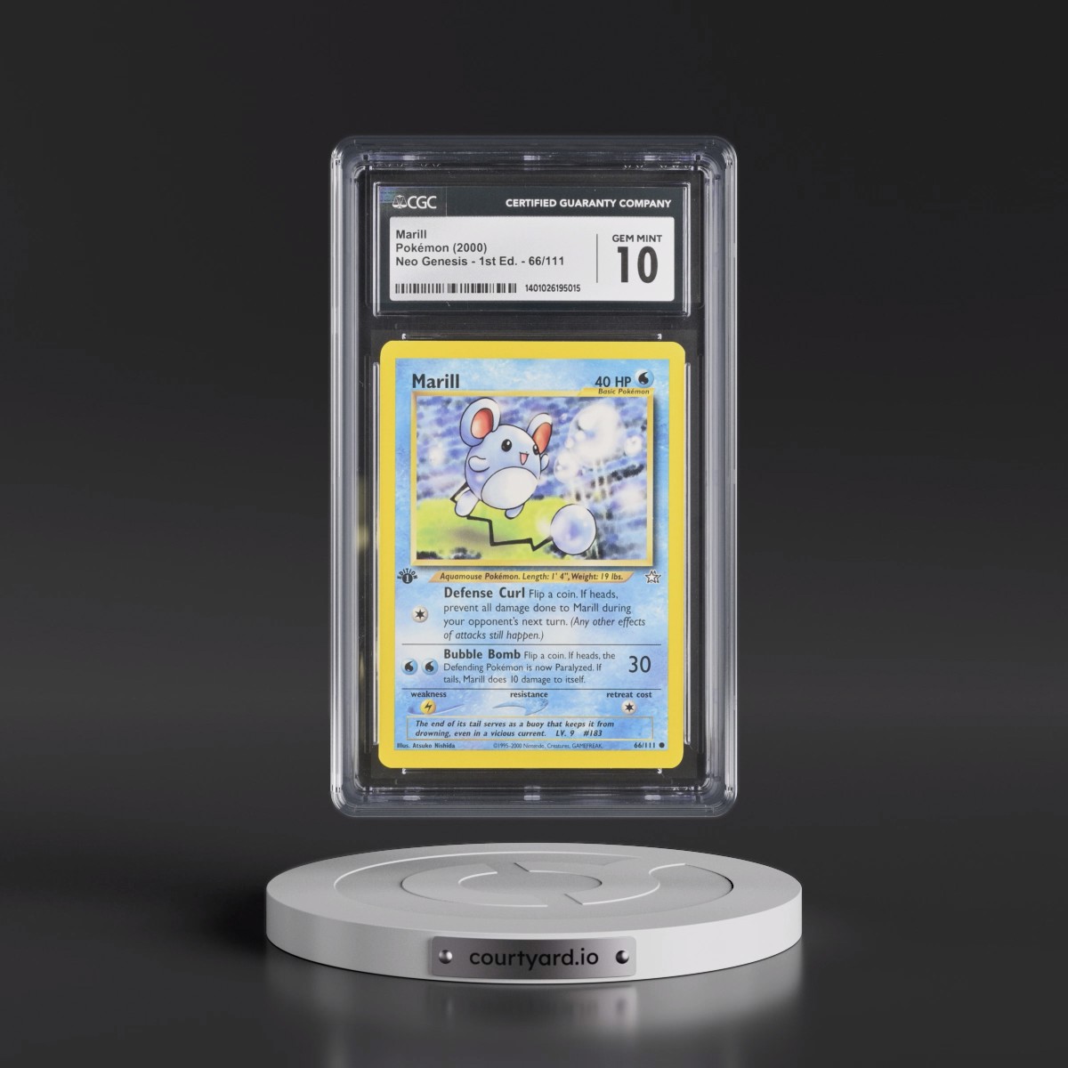 2000 Neo Genesis Marill - 1st Edition #66/111 CGC 10