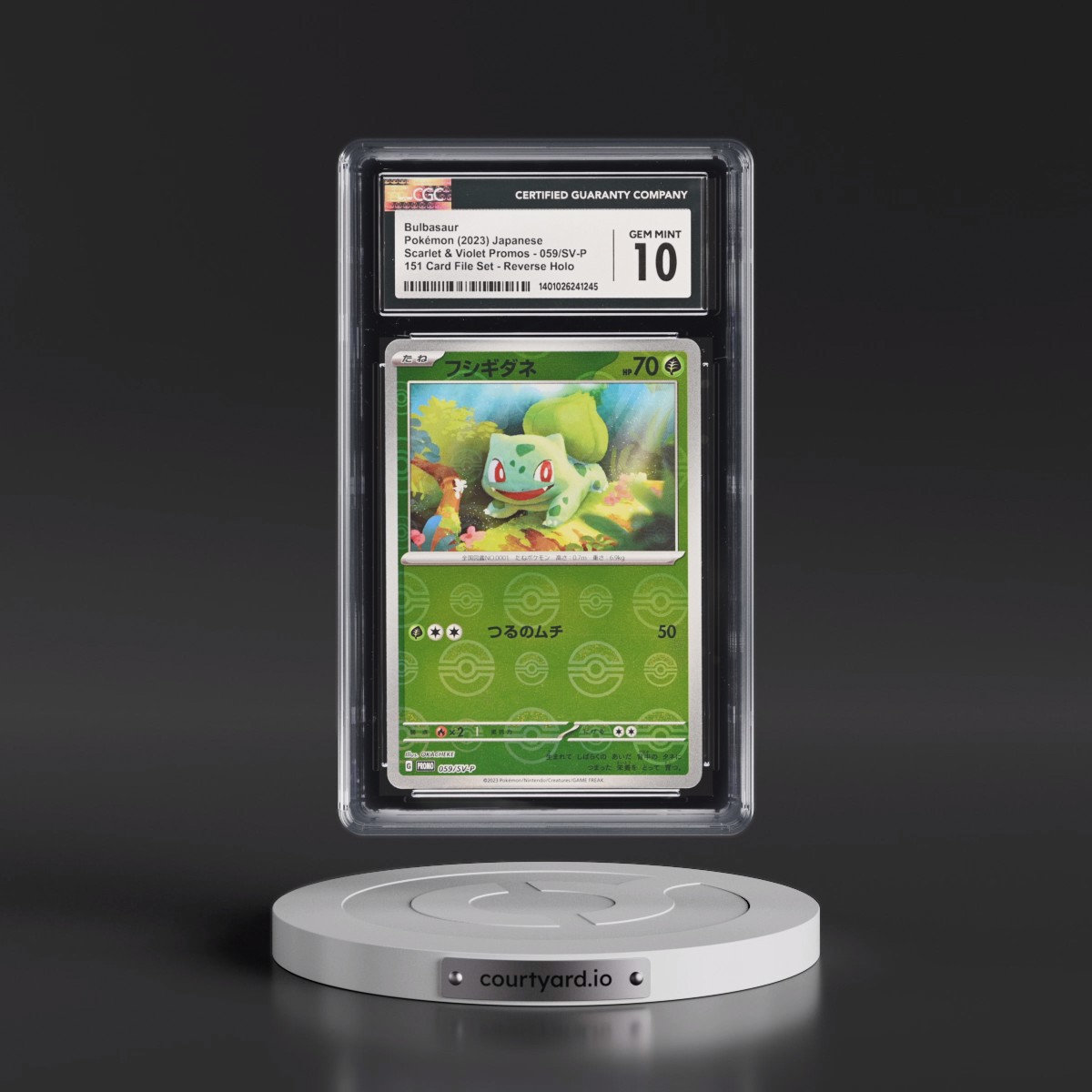 2022 Scarlet & Violet Promos #059/SV-P Bulbasaur - Reverse Holo 151 Card File Set Poké Ball (CGC 10 GEM MINT)