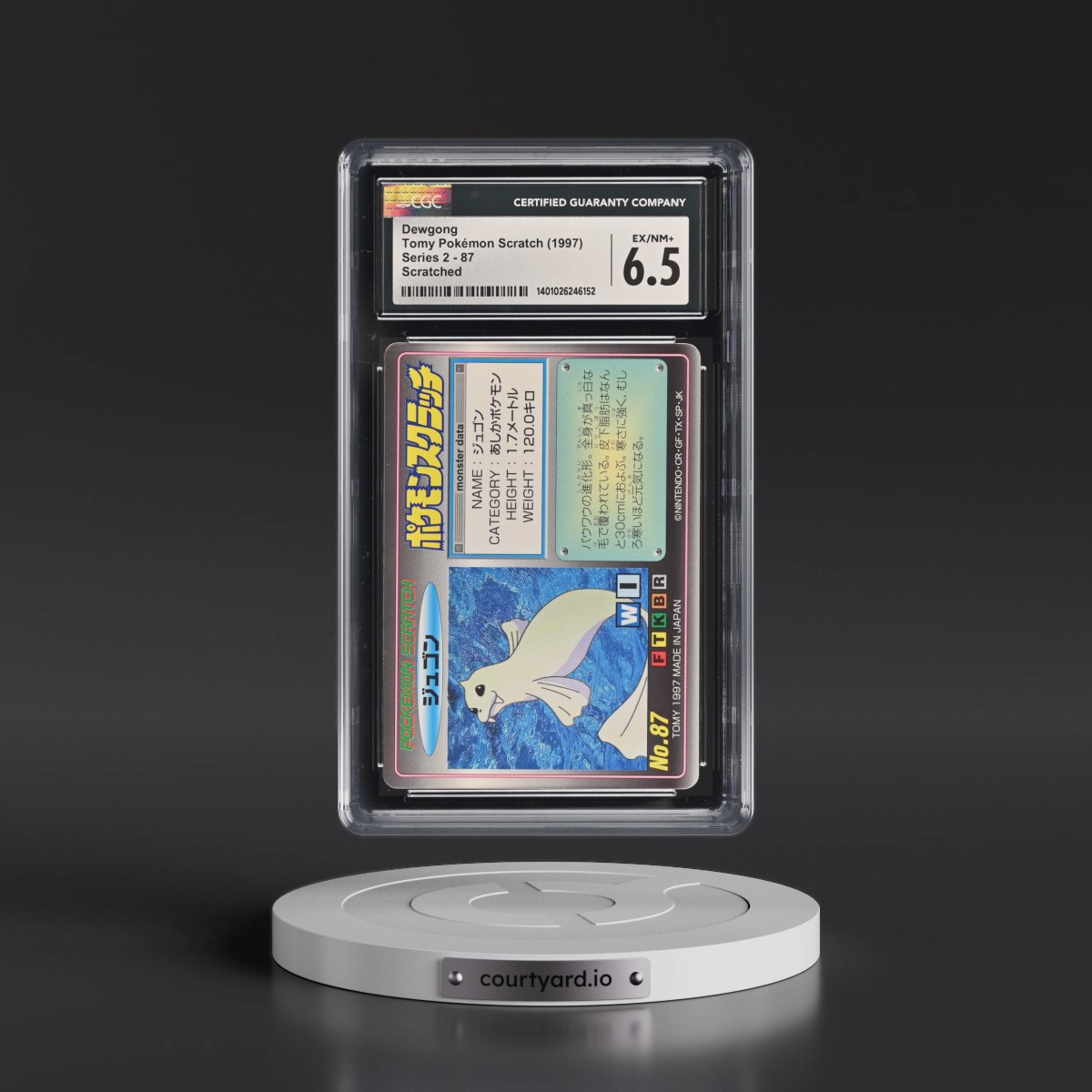 1997 Series 2 #87 Dewgong - Scratched (CGC 6.5 EX-NM+)