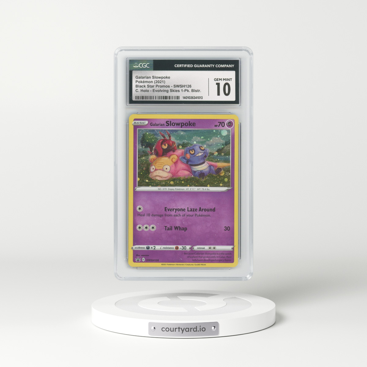 2021 Sword & Shield Promos #SWSH126 Galarian Slowpoke (CGC 10 GEM MINT)