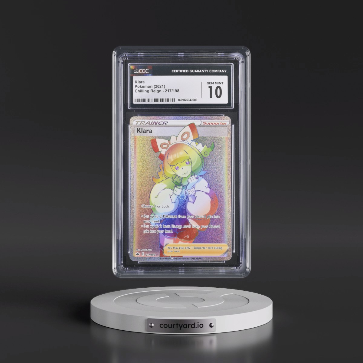 2021 Chilling Reign #217/198 Klara - Rainbow Rare Holo (CGC 10 GEM MINT)