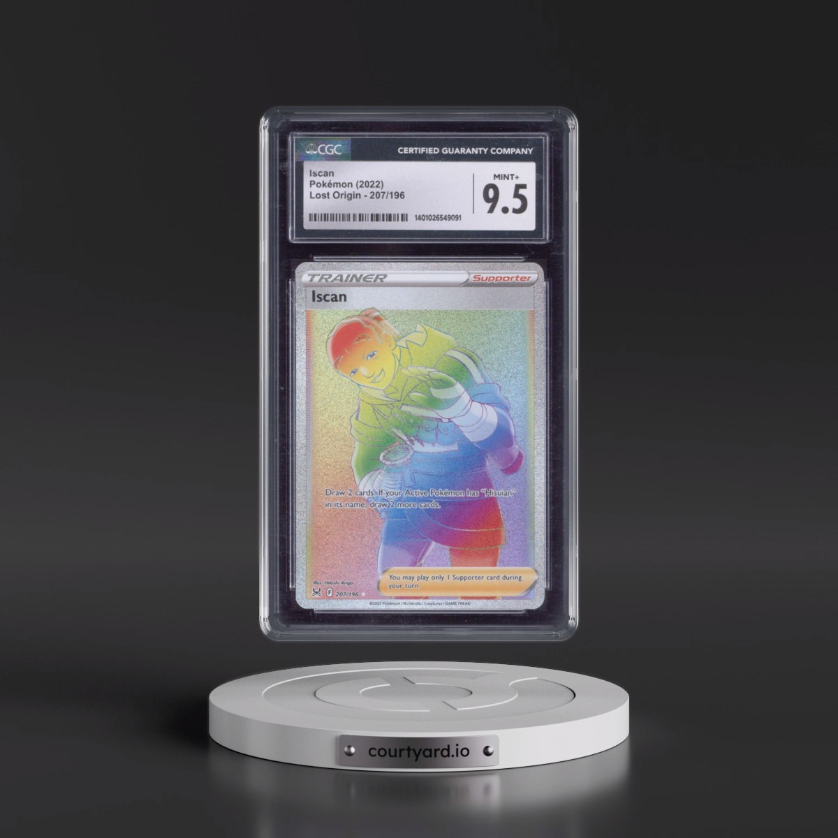 2022 Lost Origin #207/196 Iscan - Rainbow Rare Holo (CGC 9.5 MINT+)