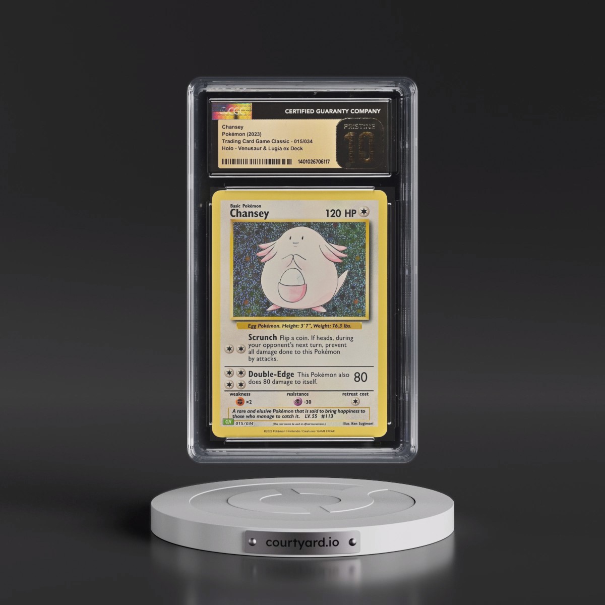 2023 Trading Card Game Classic - CLV, CLC, CLB #015/034 Chansey - Venusaur & Lugia ex Deck - CLV Holo (CGC 10 PRISTINE)