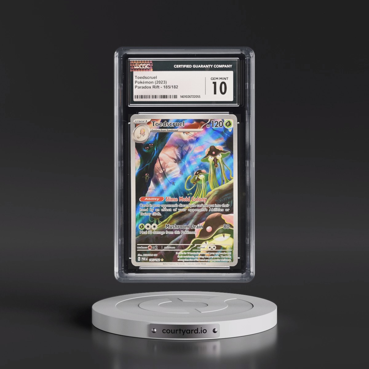 2023 Paradox Rift - PAR EN #185/182 Toedscruel - Illustration Rare Holo (CGC 10 GEM MINT)