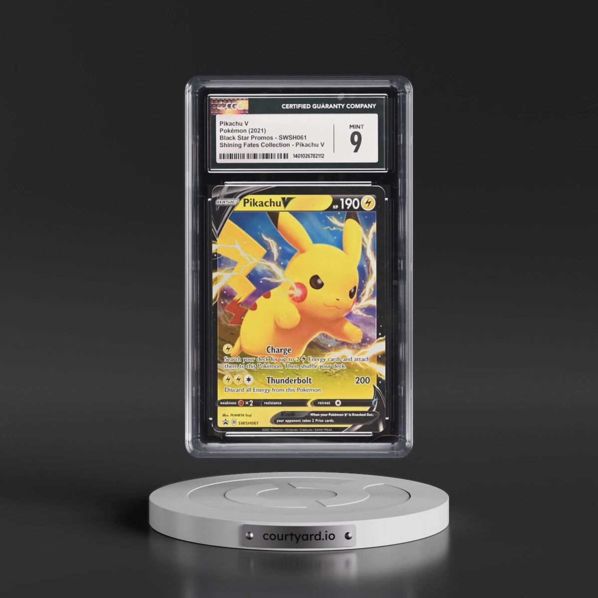 2017 Black Star Promos - Sword & Shield #SWSH061 Pikachu V - Shining Fates Pikachu V Collection (Holo) (CGC 9 MINT)