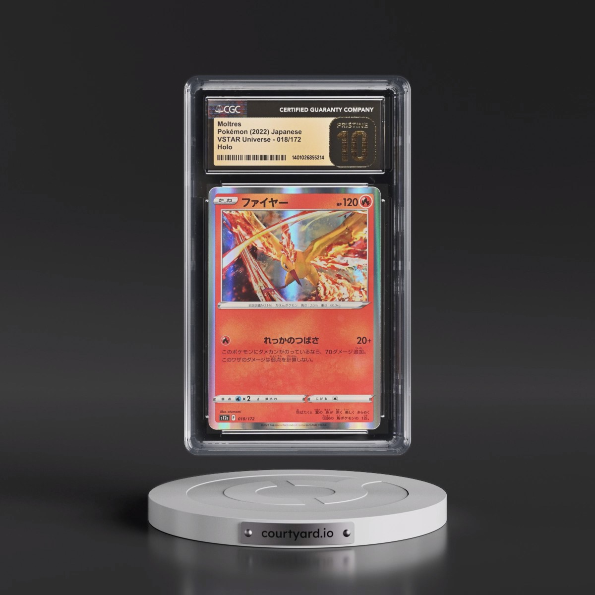 2022 VSTAR Universe #018/172 Moltres - Holo (CGC 10 PRISTINE)