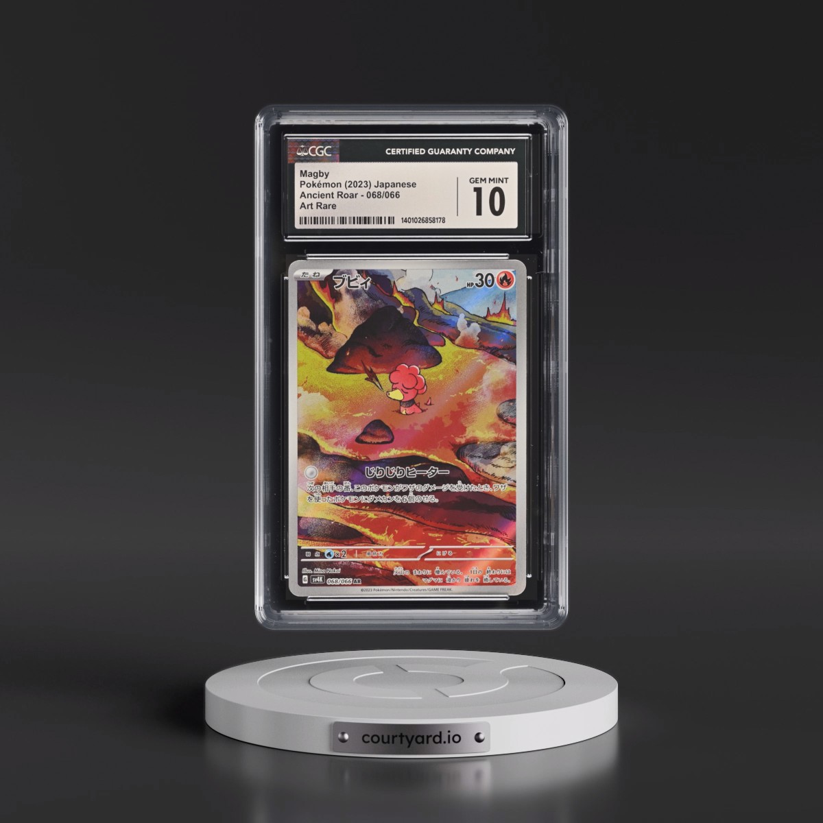 2023 Ancient Roar #068/066 Magby - Art Rare Holo (CGC 10 GEM MINT)