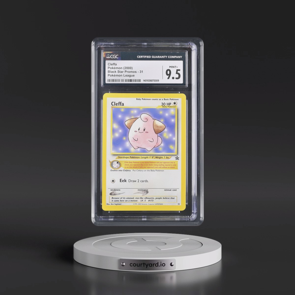 1999 Black Star Promos #31 Cleffa - Pokémon League (CGC 9.5 MINT+)