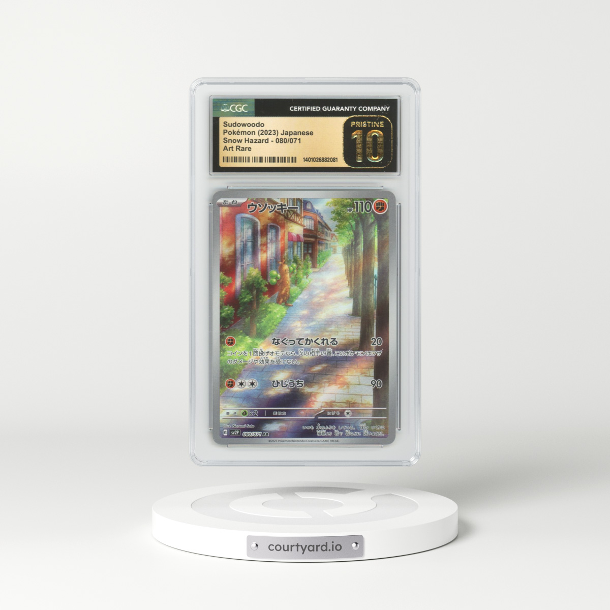 2023 Japanese Snow Hazard #80 Sudowoodo - Full Art Holo (CGC 10 PRISTINE)