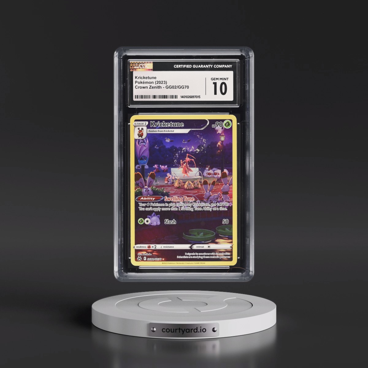 2023 Crown Zenith #GG02/GG70 Kricketune - Galarian Gallery Holo (CGC 10 GEM MINT)