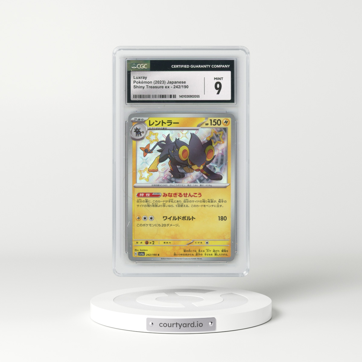 2023 Shiny Treasure ex #242/190 Luxray (CGC 9 MINT)