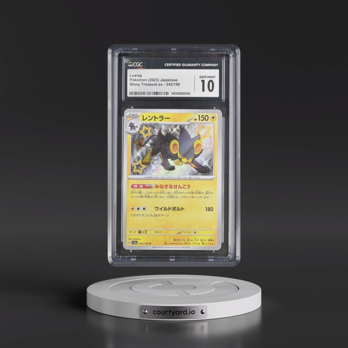 2023 Shiny Treasure ex #242/190 Luxray - Shiny Rare Holo (CGC 10 GEM MINT)