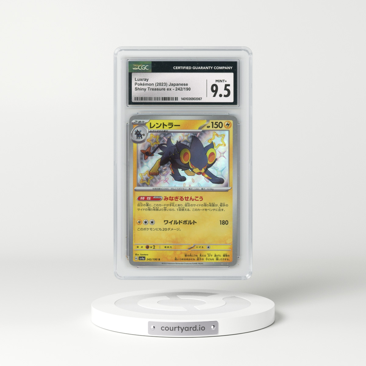 2023 Shiny Treasure ex #242/190 Luxray (CGC 9.5 MINT+)